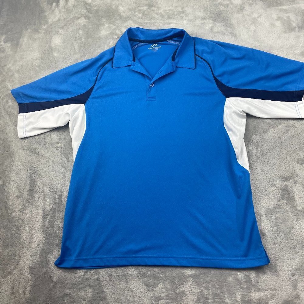 Tri-Mountain Performance Short Sleeve Polo Shirt Men's Size Large